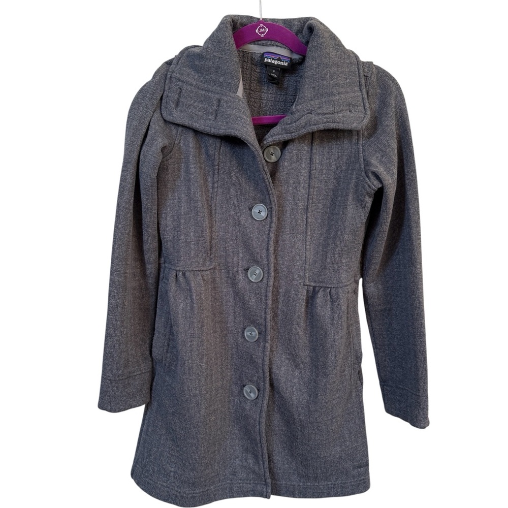 Patagonia Better Sweater Pea Coat Gray Wool Jacket Sz Small Cottage Y2K Gorpcore